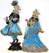 Radha Krishna Black Gold Brass 15"
